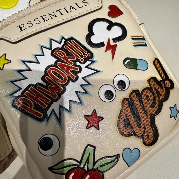 Anya Hindmarch Stickers Cell Phone Leather Crossbody Bag - Picture 3 of 10